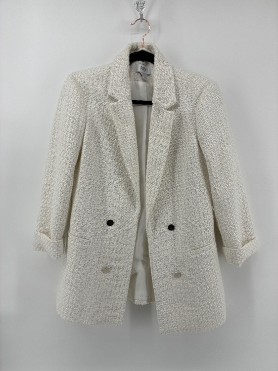 Suzy Shier Jackets & Blazers - Suzy Shier Textured White Blazer Coat
